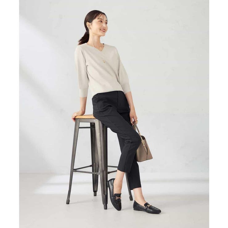 【UVカット/洗える】Vネック美ラクるパフスリーブニット | a.v.v【WOMEN】 | 詳細画像25 