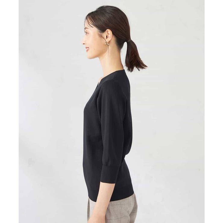 【UVカット/洗える】Vネック美ラクるパフスリーブニット | a.v.v【WOMEN】 | 詳細画像32 