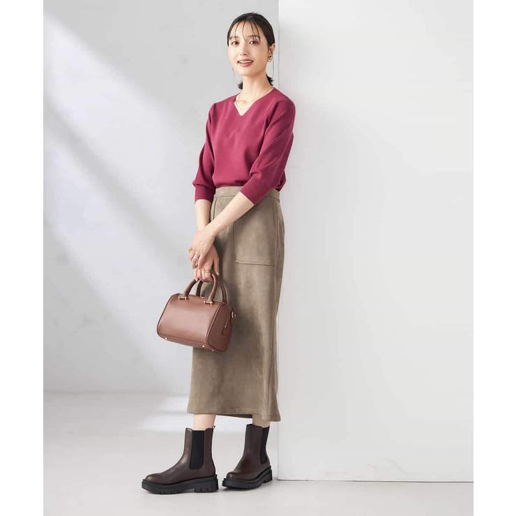 【UVカット/洗える】Vネック美ラクるパフスリーブニット | a.v.v【WOMEN】 | 詳細画像6 