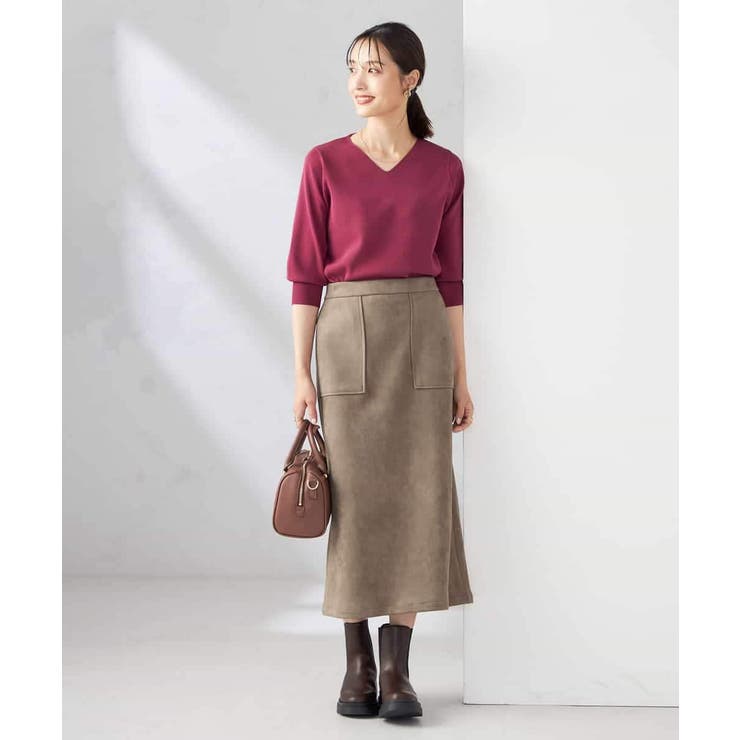 【UVカット/洗える】Vネック美ラクるパフスリーブニット | a.v.v【WOMEN】 | 詳細画像7 