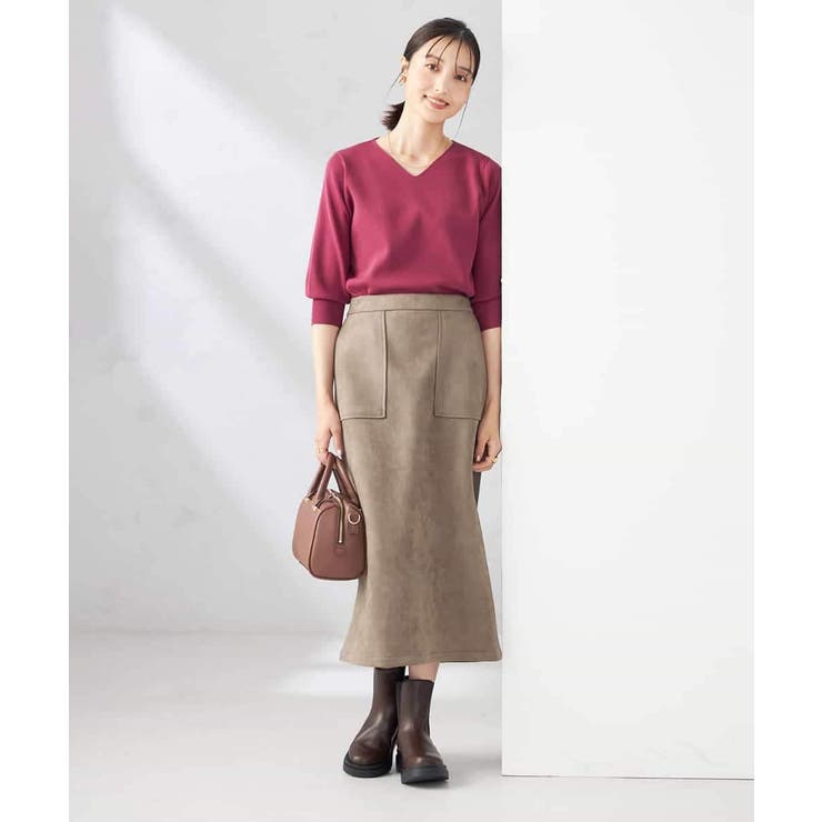 【UVカット/洗える】Vネック美ラクるパフスリーブニット | a.v.v【WOMEN】 | 詳細画像9 