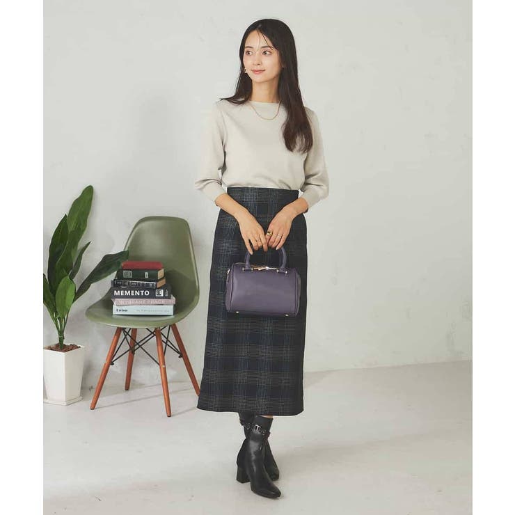 【UVカット/洗える】ボートネックパフスリーブ美ラクるニット | a.v.v【WOMEN】 | 詳細画像16 