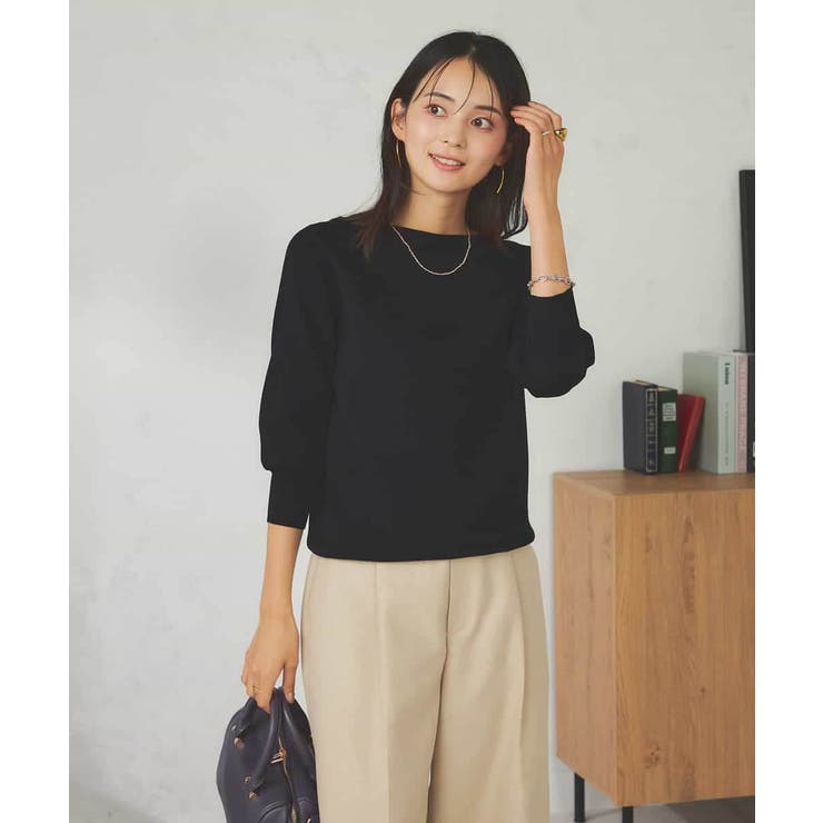 【UVカット/洗える】ボートネックパフスリーブ美ラクるニット | a.v.v【WOMEN】 | 詳細画像21 