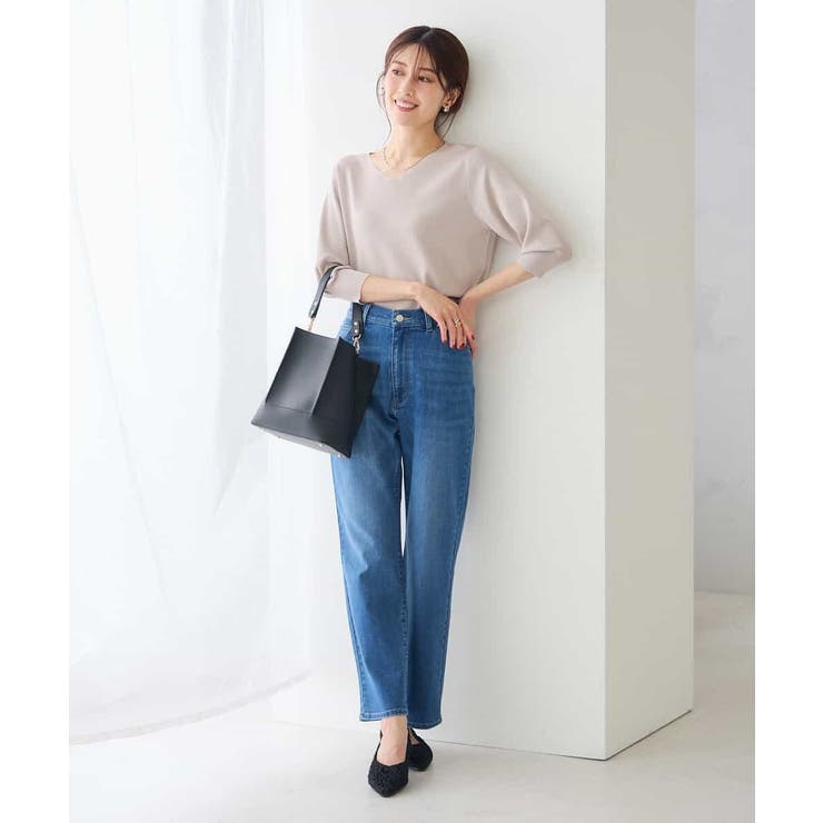 Vネックパフスリーブニット【洗える/UVカット】 | a.v.v【WOMEN】 | 詳細画像26 