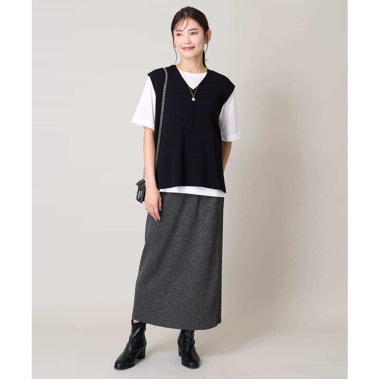 サイドスリットVネックニット | a.v.v【WOMEN】 | 詳細画像15 