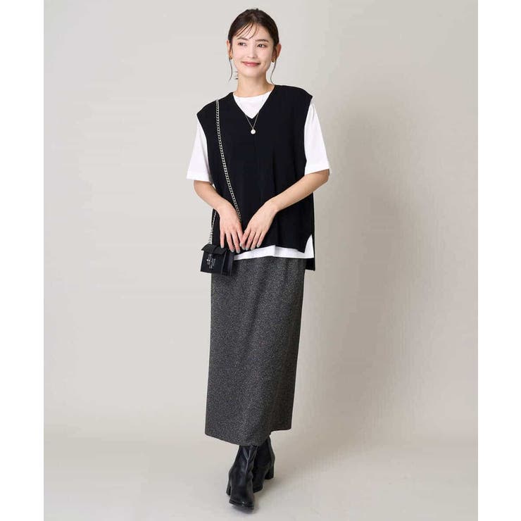 サイドスリットVネックニット | a.v.v【WOMEN】 | 詳細画像18 