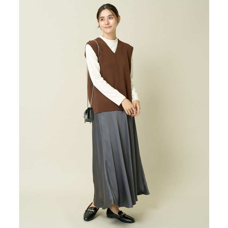 サイドスリットVネックニット | a.v.v【WOMEN】 | 詳細画像3 