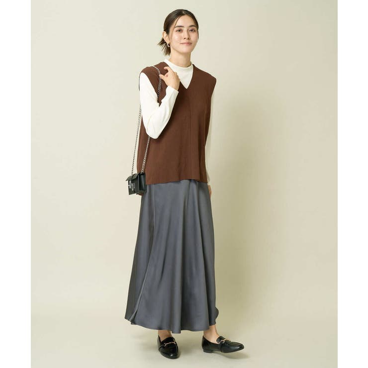 サイドスリットVネックニット | a.v.v【WOMEN】 | 詳細画像4 