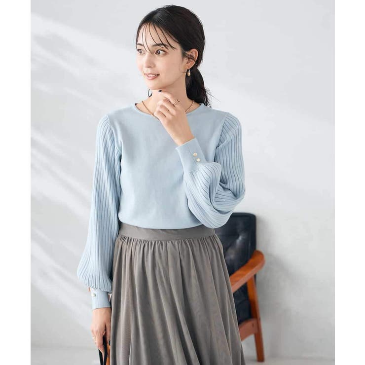 プリーツスリーブニット | a.v.v【WOMEN】 | 詳細画像17 