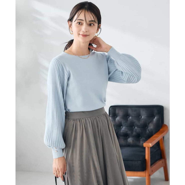 プリーツスリーブニット | a.v.v【WOMEN】 | 詳細画像18 