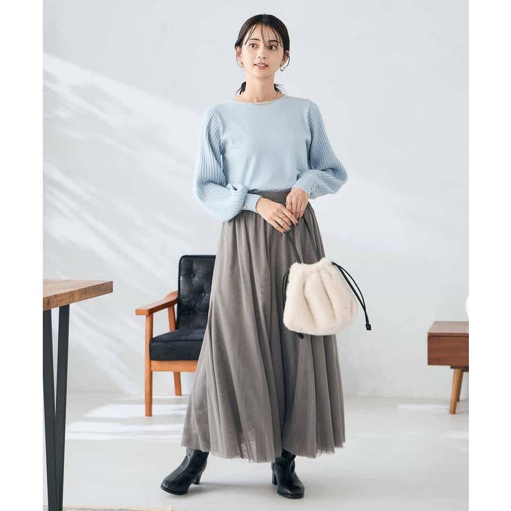 プリーツスリーブニット | a.v.v【WOMEN】 | 詳細画像20 