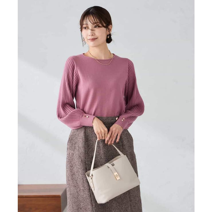 プリーツスリーブニット | a.v.v【WOMEN】 | 詳細画像3 