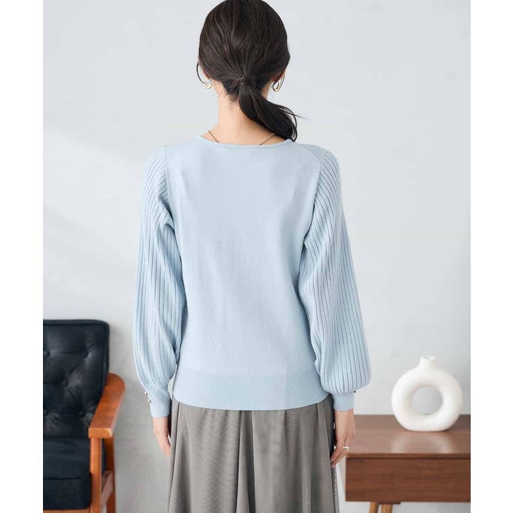 プリーツスリーブニット | a.v.v【WOMEN】 | 詳細画像32 