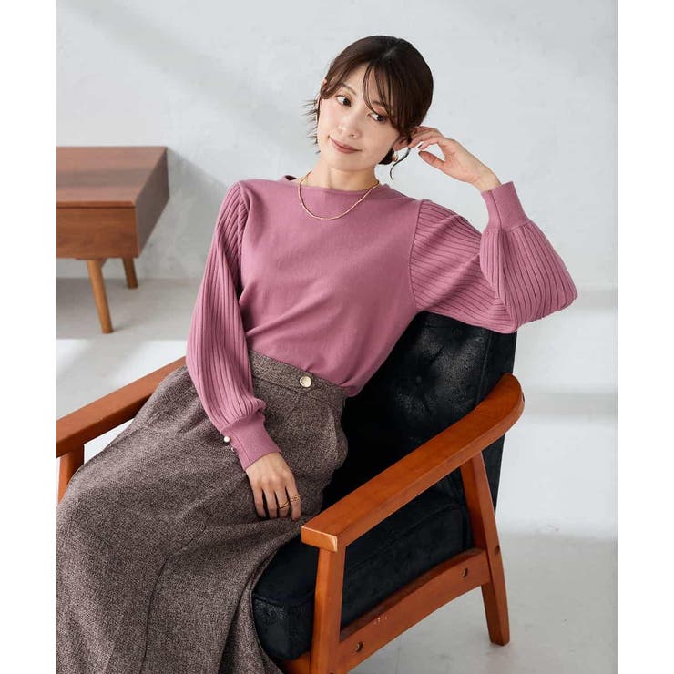 プリーツスリーブニット | a.v.v【WOMEN】 | 詳細画像4 