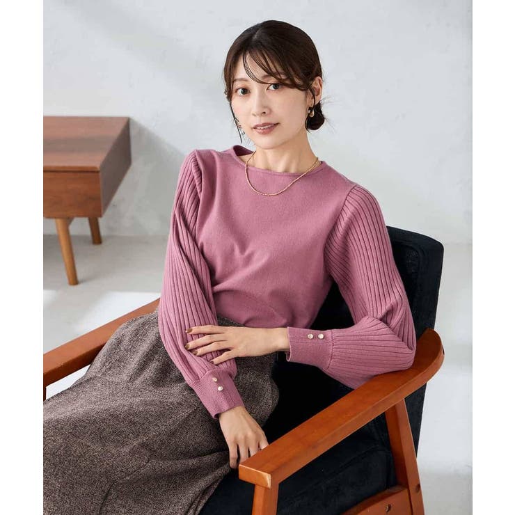 プリーツスリーブニット | a.v.v【WOMEN】 | 詳細画像7 