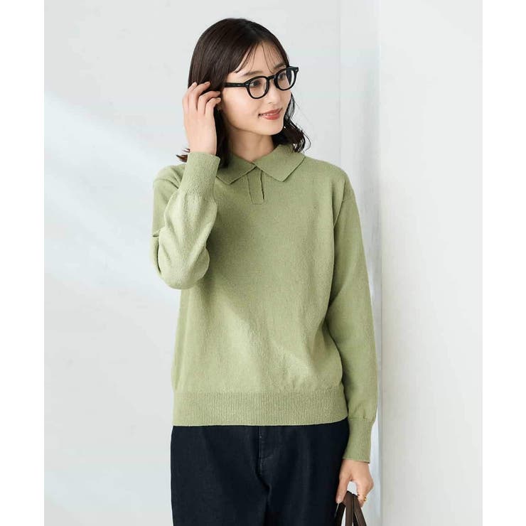 襟付きスキッパーニット | a.v.v【WOMEN】 | 詳細画像2 