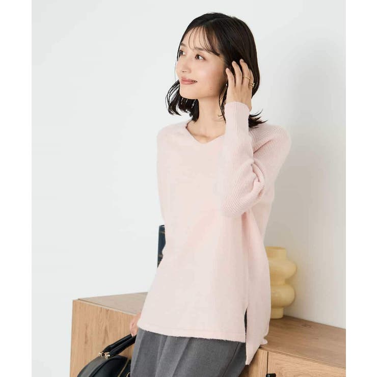 ラメVネックチュニックニット | a.v.v【WOMEN】 | 詳細画像2 