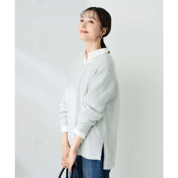 ラメVネックチュニックニット | a.v.v【WOMEN】 | 詳細画像6 