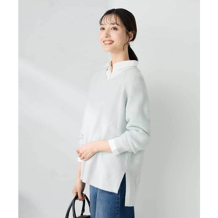 ラメVネックチュニックニット | a.v.v【WOMEN】 | 詳細画像8 