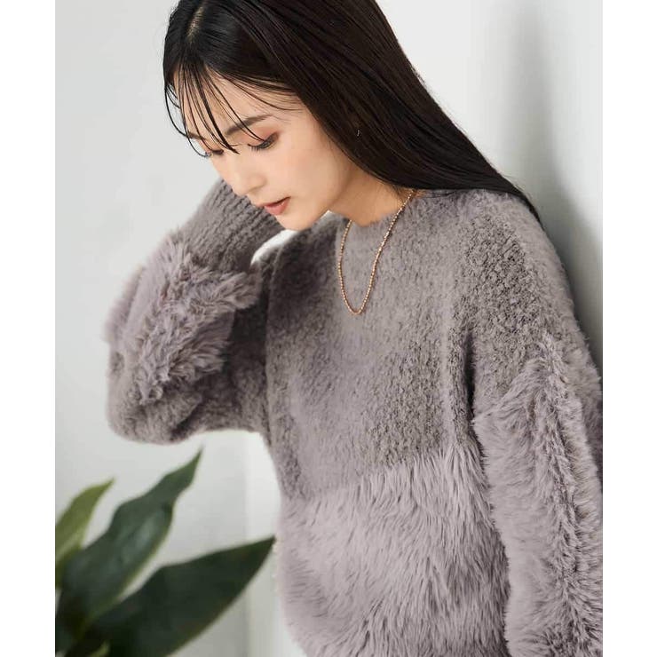 ミックスファンシーヤーンニット | a.v.v【WOMEN】 | 詳細画像17 