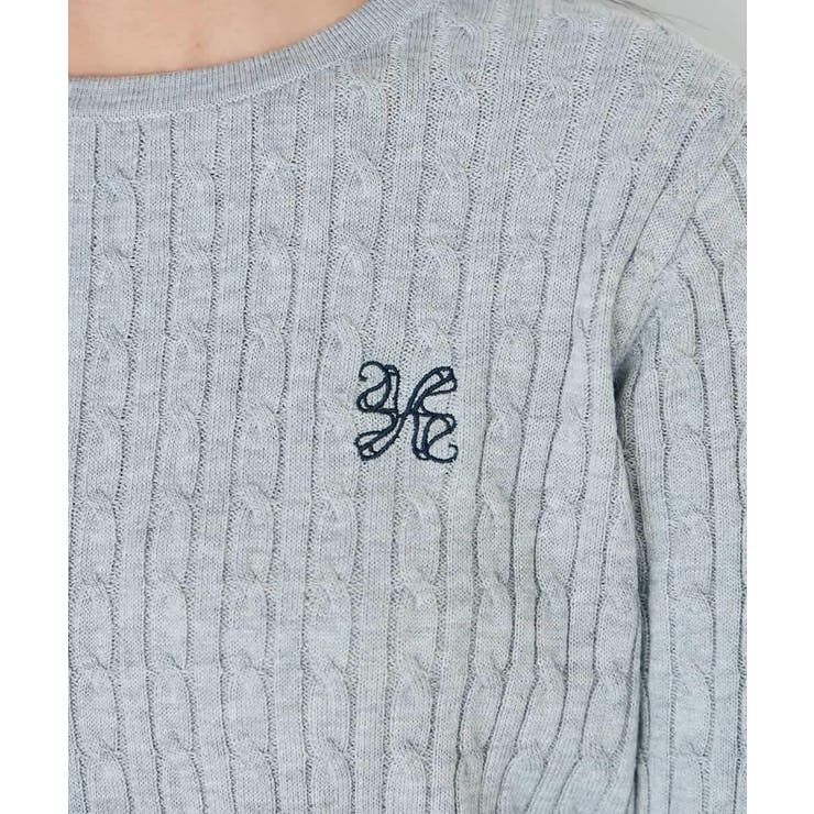 ワンポイント刺繍ケーブルニット | a.v.v【WOMEN】 | 詳細画像14 