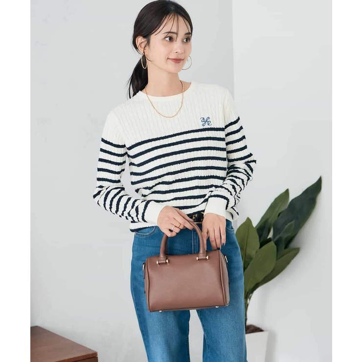 ワンポイント刺繍ケーブルニット | a.v.v【WOMEN】 | 詳細画像30 