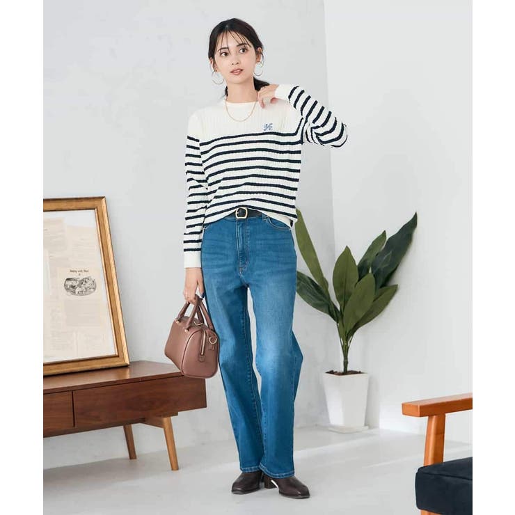 ワンポイント刺繍ケーブルニット | a.v.v【WOMEN】 | 詳細画像33 