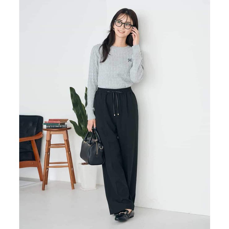 ワンポイント刺繍ケーブルニット | a.v.v【WOMEN】 | 詳細画像38 