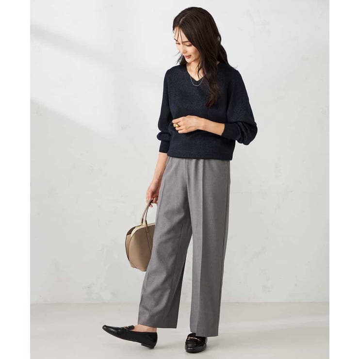 【洗える】ラメVネック美ラクるパフスリーブニット | a.v.v【WOMEN】 | 詳細画像16 