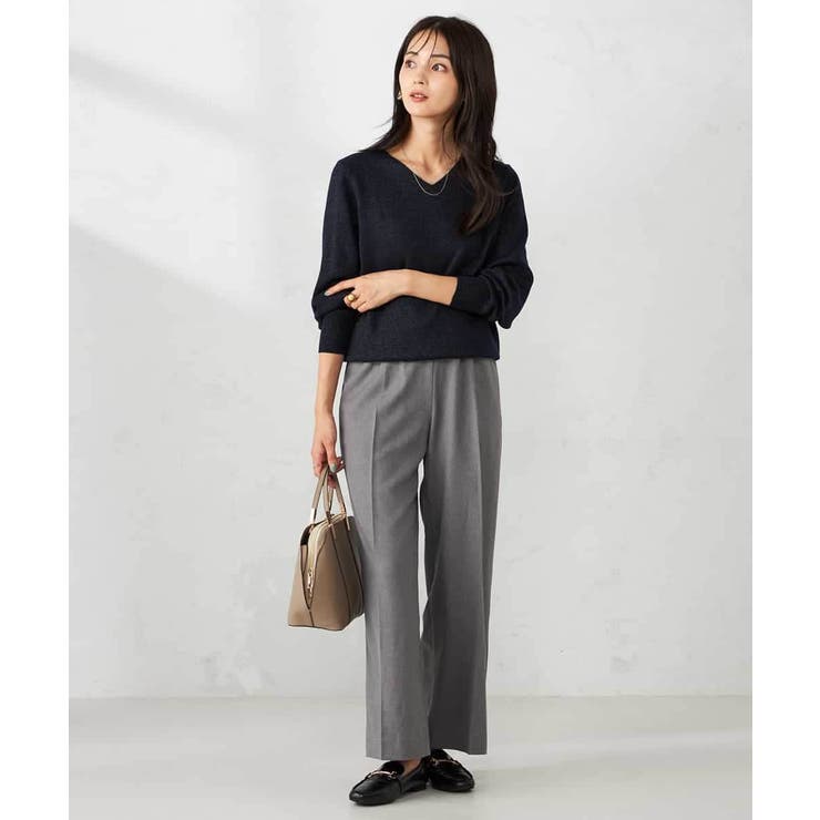 【洗える】ラメVネック美ラクるパフスリーブニット | a.v.v【WOMEN】 | 詳細画像17 