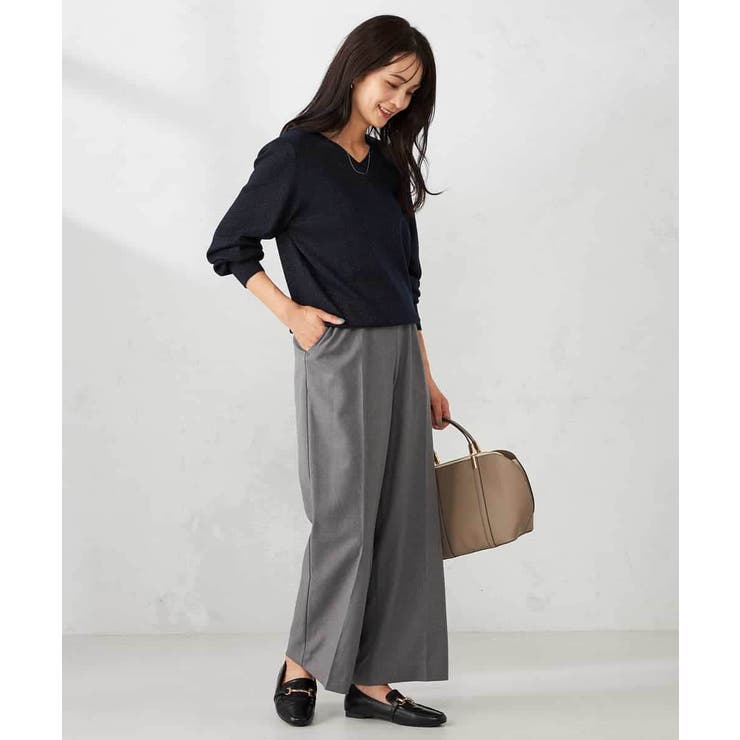 【洗える】ラメVネック美ラクるパフスリーブニット | a.v.v【WOMEN】 | 詳細画像19 