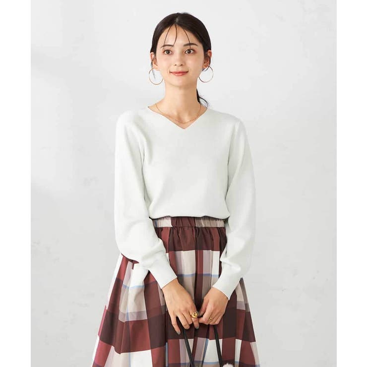 【洗える】ラメVネック美ラクるパフスリーブニット | a.v.v【WOMEN】 | 詳細画像21 