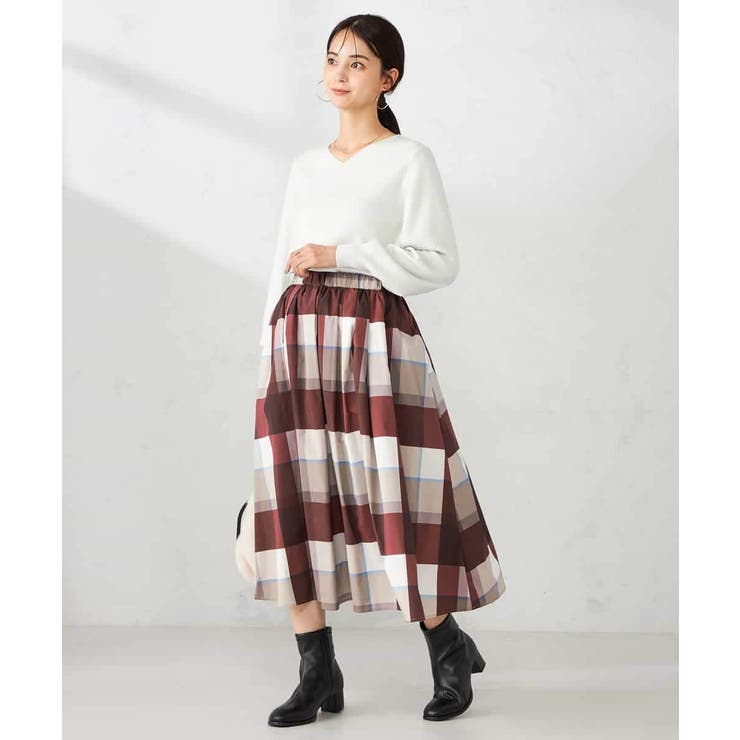 【洗える】ラメVネック美ラクるパフスリーブニット | a.v.v【WOMEN】 | 詳細画像22 