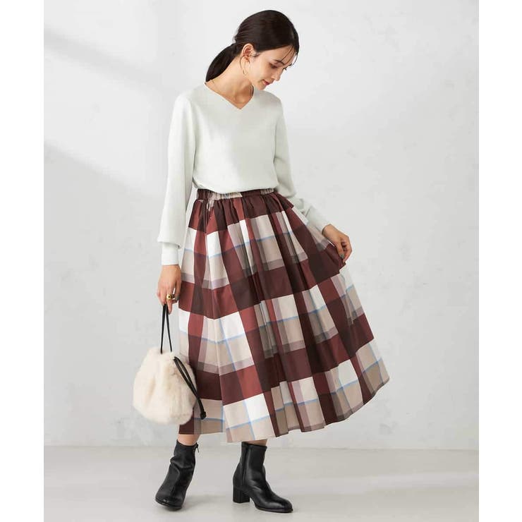 【洗える】ラメVネック美ラクるパフスリーブニット | a.v.v【WOMEN】 | 詳細画像25 