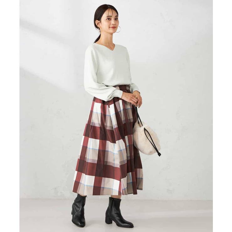 【洗える】ラメVネック美ラクるパフスリーブニット | a.v.v【WOMEN】 | 詳細画像26 