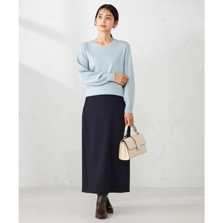 【洗える】ラメVネック美ラクるパフスリーブニット | a.v.v【WOMEN】 | 詳細画像5 