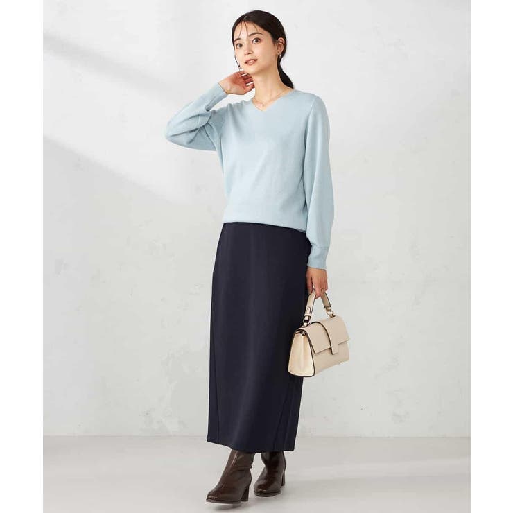 【洗える】ラメVネック美ラクるパフスリーブニット | a.v.v【WOMEN】 | 詳細画像6 