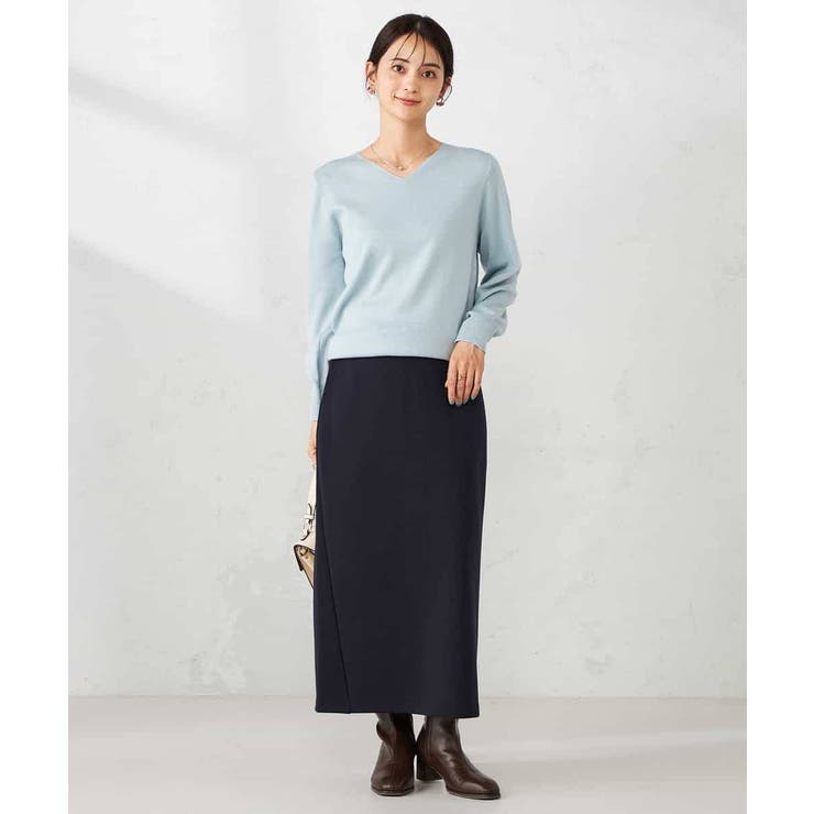 【洗える】ラメVネック美ラクるパフスリーブニット | a.v.v【WOMEN】 | 詳細画像7 