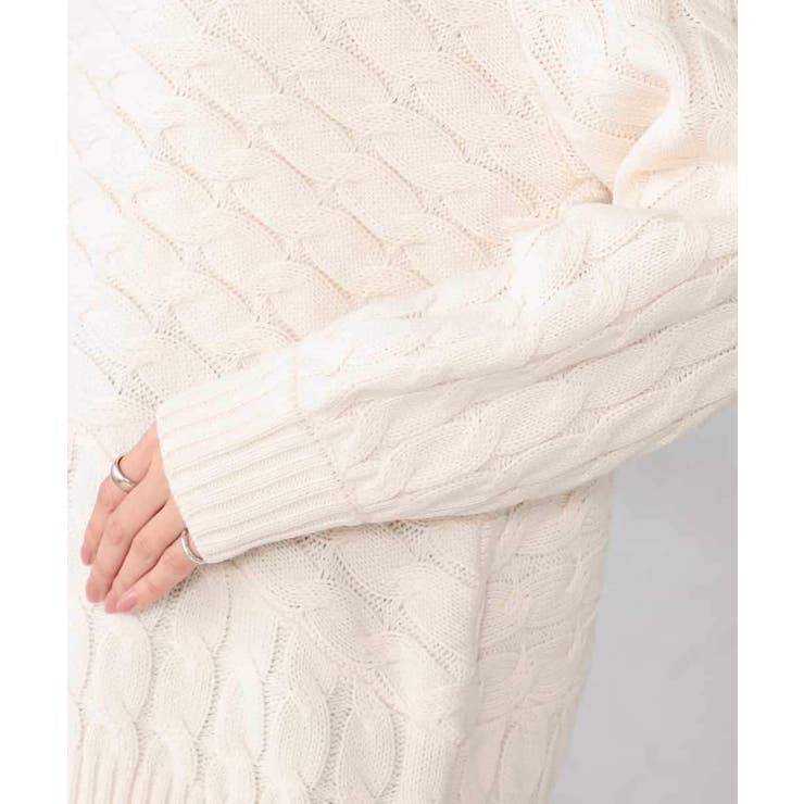 ケーブル編みバイアスデザインニット | a.v.v【WOMEN】 | 詳細画像29 