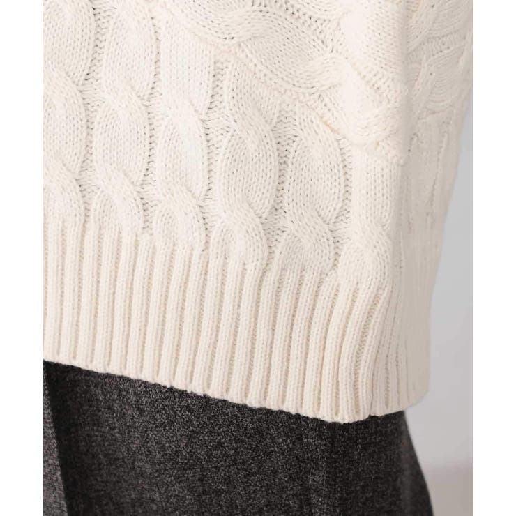 ケーブル編みバイアスデザインニット | a.v.v【WOMEN】 | 詳細画像30 