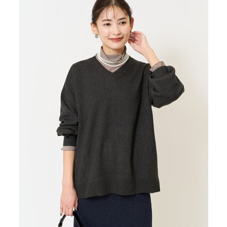 ゆるVネックニット[品番：ITKW0018972]｜a.v.v【WOMEN】（アーヴェヴェ