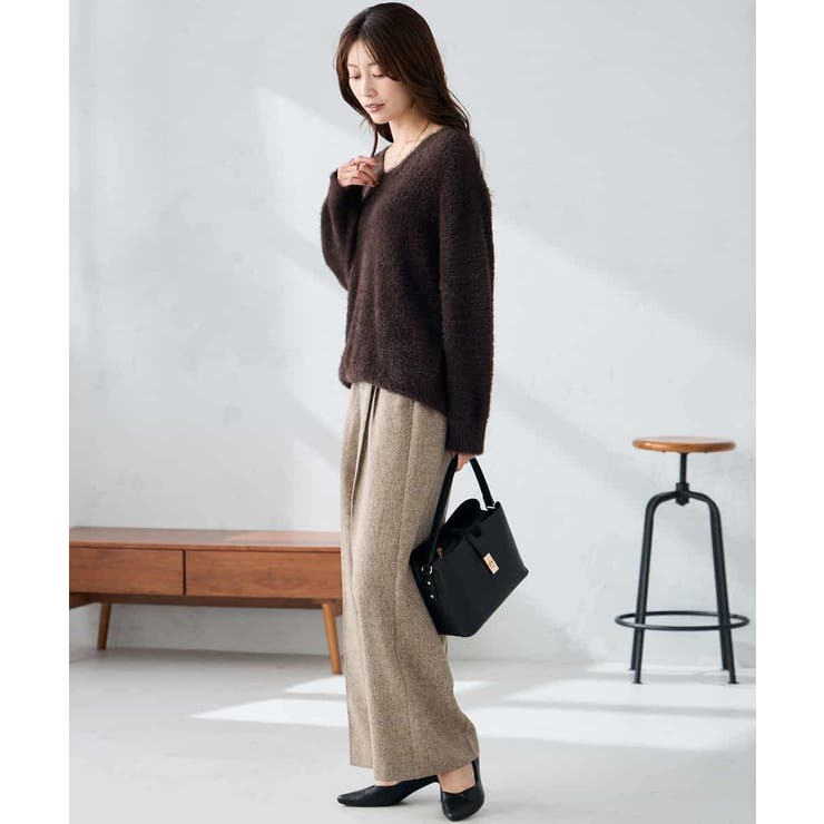 フェザーヤーンVネックニット | a.v.v【WOMEN】 | 詳細画像10 