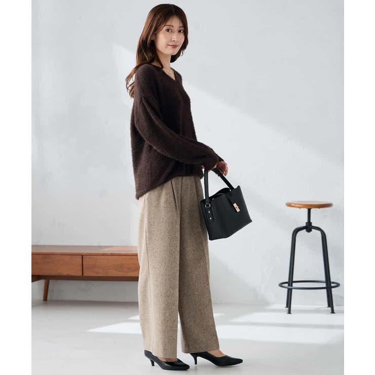 フェザーヤーンVネックニット | a.v.v【WOMEN】 | 詳細画像12 