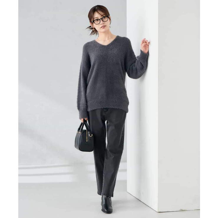 フェザーヤーンVネックニット | a.v.v【WOMEN】 | 詳細画像19 