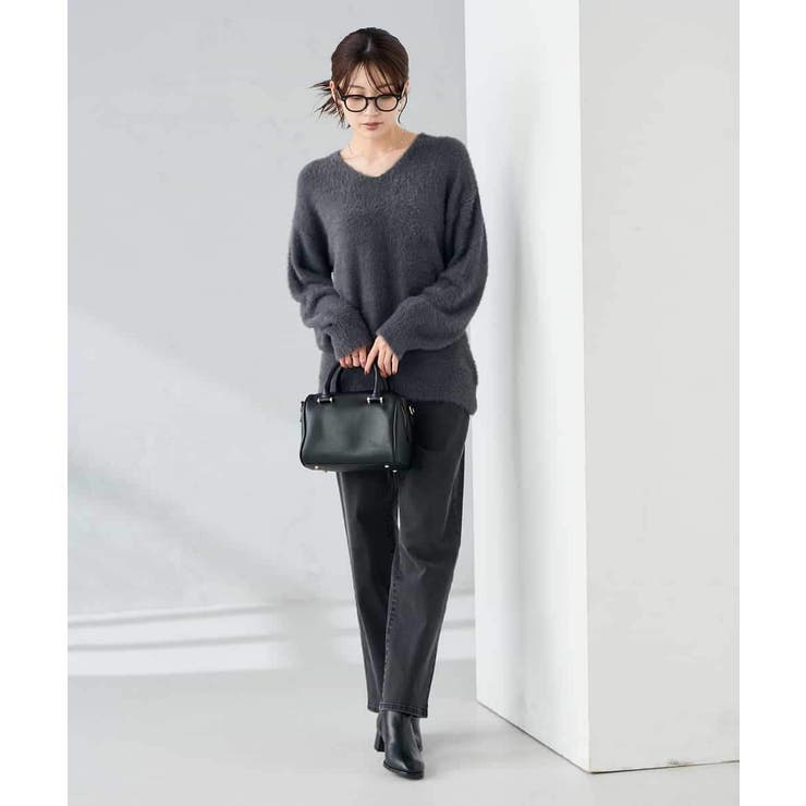 フェザーヤーンVネックニット | a.v.v【WOMEN】 | 詳細画像20 