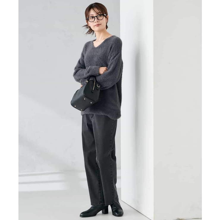 フェザーヤーンVネックニット | a.v.v【WOMEN】 | 詳細画像22 