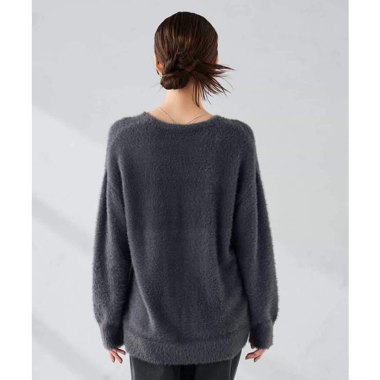 フェザーヤーンVネックニット | a.v.v【WOMEN】 | 詳細画像25 