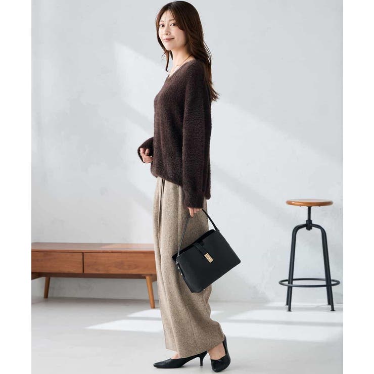 フェザーヤーンVネックニット | a.v.v【WOMEN】 | 詳細画像9 