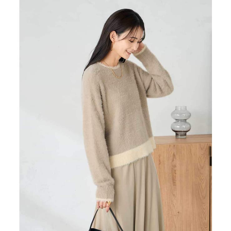 フェザーヤーンバイカラーニット | a.v.v【WOMEN】 | 詳細画像13 