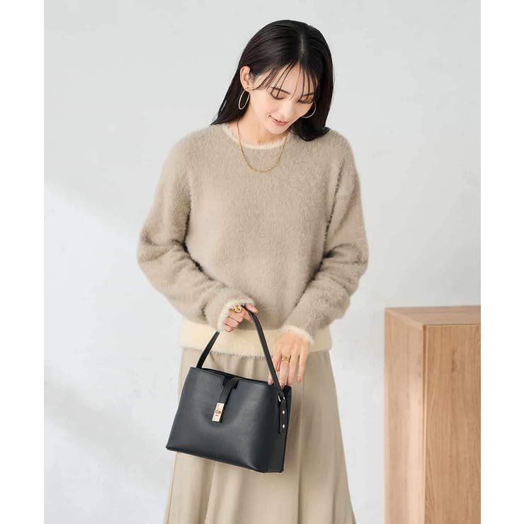 フェザーヤーンバイカラーニット | a.v.v【WOMEN】 | 詳細画像14 